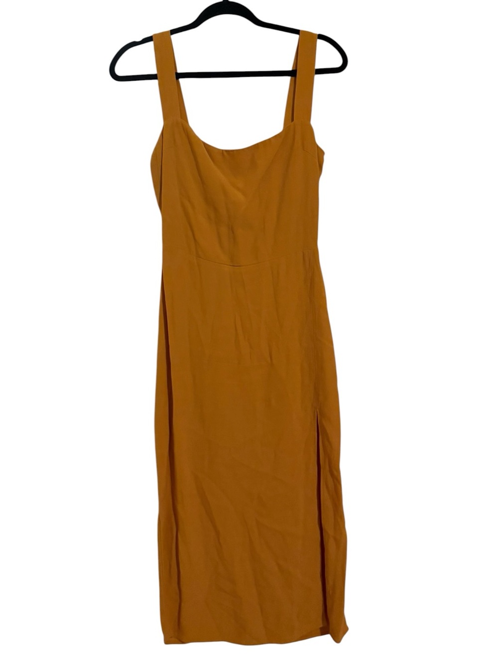 Reformation Christina Mustard Midi dress Size 4 - Picture 3 of 6